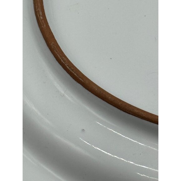 12"Vintage Christmas Santa & Village Ceramic Plate Decorative Holly Design READ - Picture 9 of 13